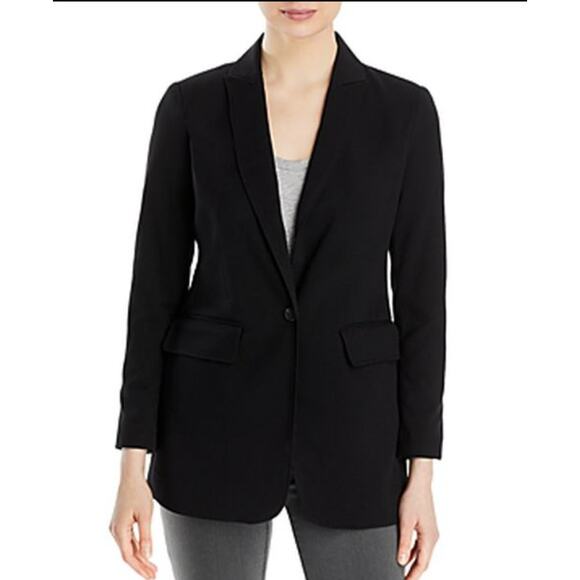 Vince Camuto Rich Black Size 6 Peak Lape Blazer NEW Career Casual Essential - Picture 1 of 8
